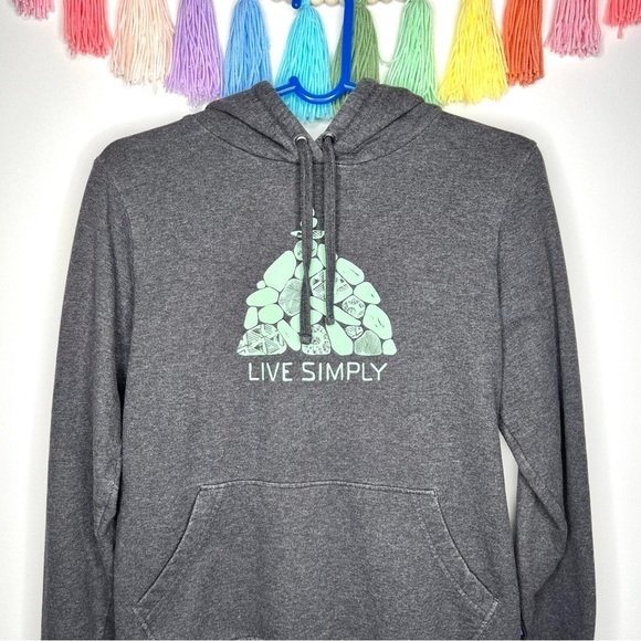 Patagonia Gray W's Live Simply Summit Stones Midweight Hooded Sweatshirt Small - Picture 3 of 12
